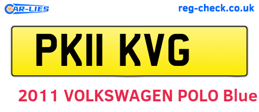 PK11KVG are the vehicle registration plates.