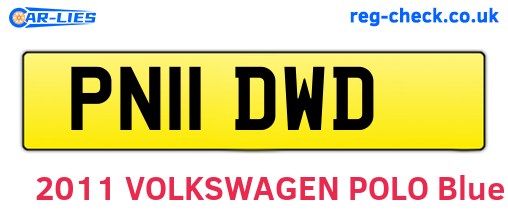 PN11DWD are the vehicle registration plates.