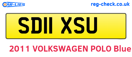 SD11XSU are the vehicle registration plates.