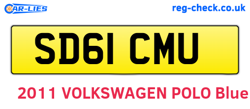 SD61CMU are the vehicle registration plates.