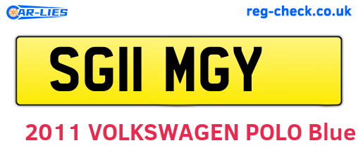 SG11MGY are the vehicle registration plates.