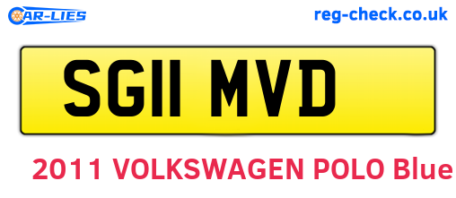 SG11MVD are the vehicle registration plates.