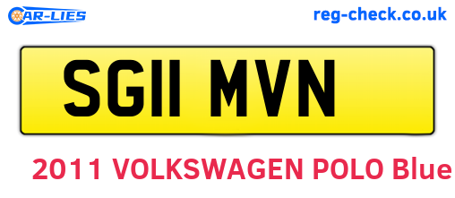 SG11MVN are the vehicle registration plates.