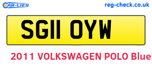 SG11OYW are the vehicle registration plates.