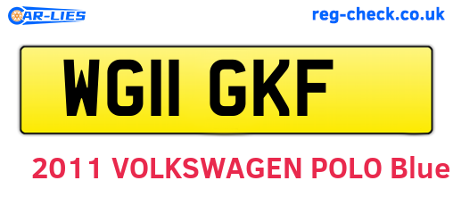 WG11GKF are the vehicle registration plates.