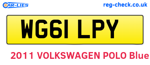 WG61LPY are the vehicle registration plates.