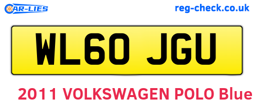 WL60JGU are the vehicle registration plates.