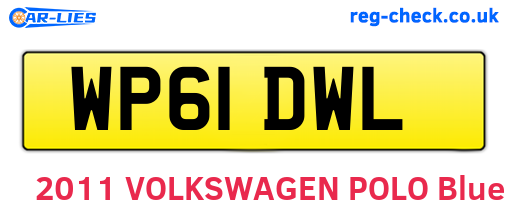 WP61DWL are the vehicle registration plates.