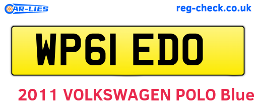 WP61EDO are the vehicle registration plates.