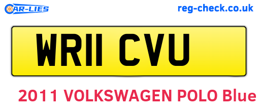 WR11CVU are the vehicle registration plates.