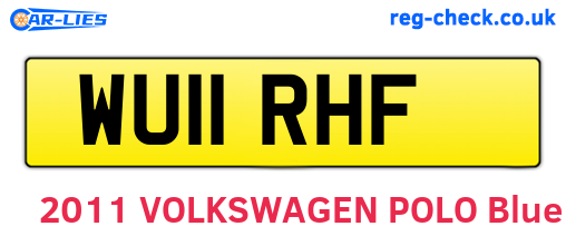 WU11RHF are the vehicle registration plates.