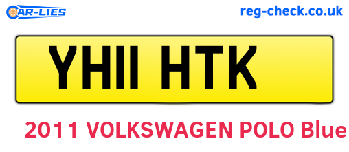 YH11HTK are the vehicle registration plates.
