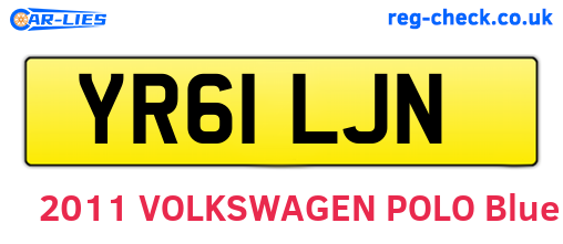 YR61LJN are the vehicle registration plates.