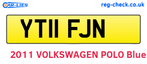 YT11FJN are the vehicle registration plates.