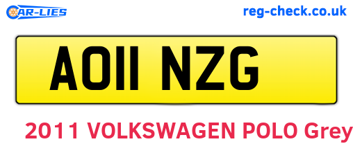 AO11NZG are the vehicle registration plates.