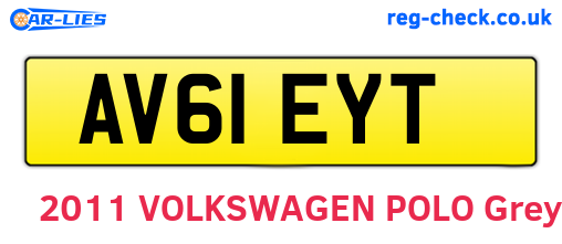 AV61EYT are the vehicle registration plates.