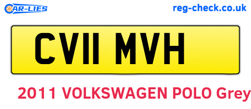 CV11MVH are the vehicle registration plates.