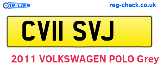 CV11SVJ are the vehicle registration plates.