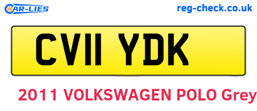 CV11YDK are the vehicle registration plates.