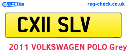CX11SLV are the vehicle registration plates.