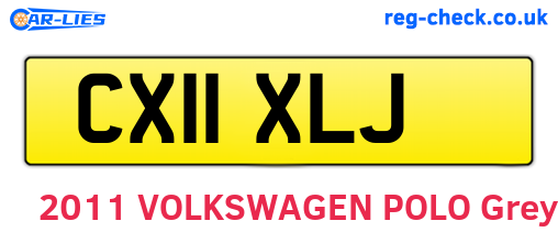 CX11XLJ are the vehicle registration plates.