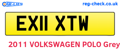 EX11XTW are the vehicle registration plates.