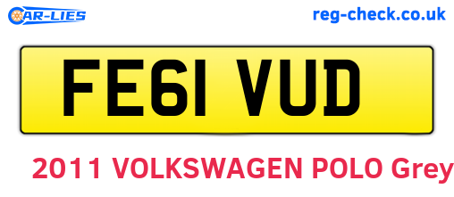 FE61VUD are the vehicle registration plates.