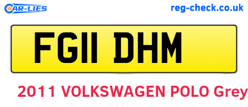 FG11DHM are the vehicle registration plates.