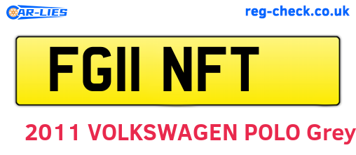 FG11NFT are the vehicle registration plates.
