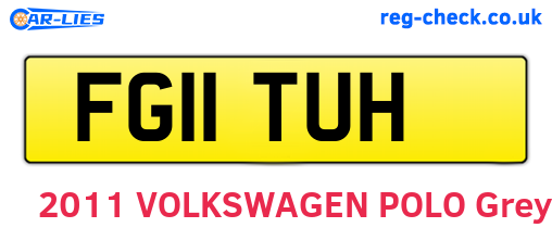 FG11TUH are the vehicle registration plates.