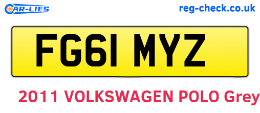FG61MYZ are the vehicle registration plates.