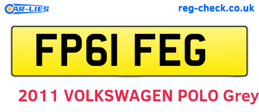 FP61FEG are the vehicle registration plates.