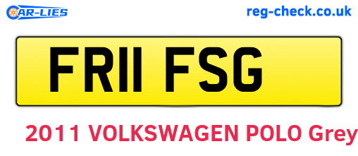 FR11FSG are the vehicle registration plates.
