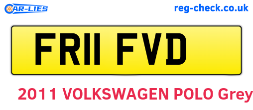 FR11FVD are the vehicle registration plates.