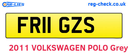 FR11GZS are the vehicle registration plates.