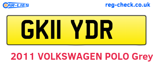 GK11YDR are the vehicle registration plates.