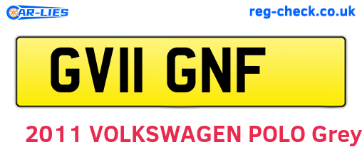 GV11GNF are the vehicle registration plates.