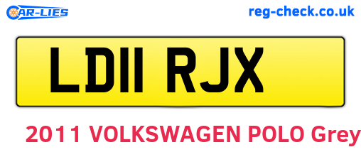 LD11RJX are the vehicle registration plates.