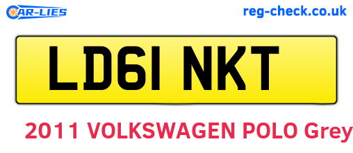 LD61NKT are the vehicle registration plates.