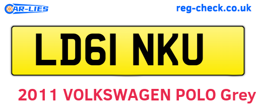 LD61NKU are the vehicle registration plates.