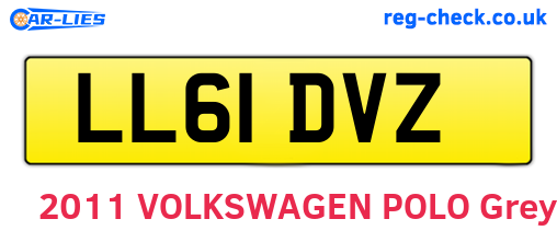 LL61DVZ are the vehicle registration plates.