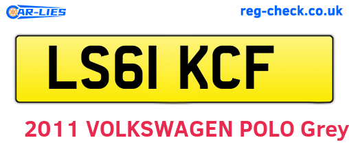 LS61KCF are the vehicle registration plates.