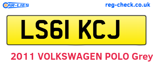 LS61KCJ are the vehicle registration plates.