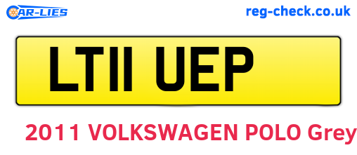 LT11UEP are the vehicle registration plates.