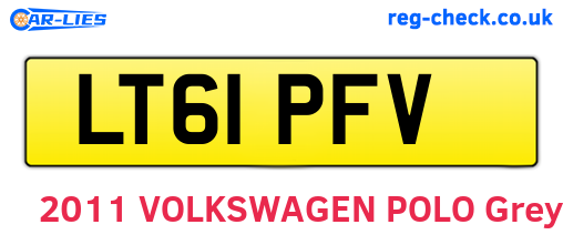 LT61PFV are the vehicle registration plates.