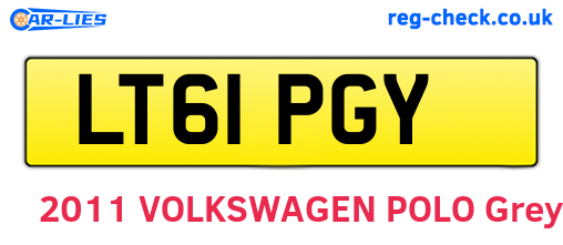 LT61PGY are the vehicle registration plates.
