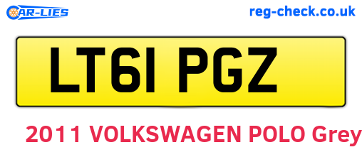 LT61PGZ are the vehicle registration plates.