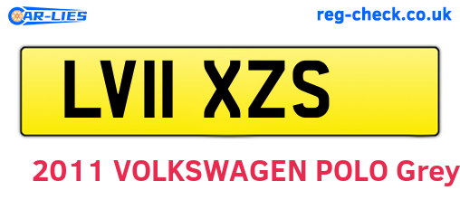 LV11XZS are the vehicle registration plates.