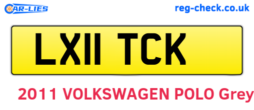 LX11TCK are the vehicle registration plates.