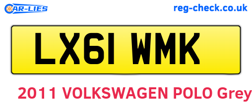 LX61WMK are the vehicle registration plates.